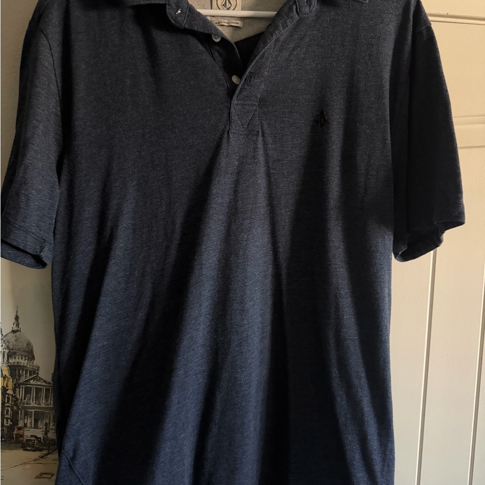 Volcom Men's Navy Heather Polo Shirt